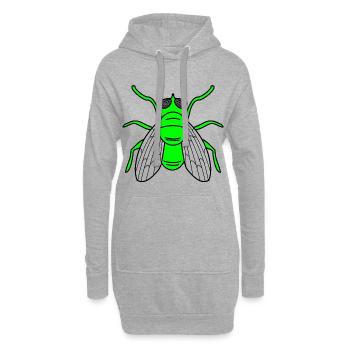 Fliege - Hoodie-Kleid - Grau meliert - Vorne
