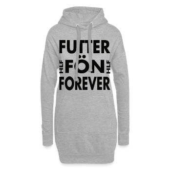 Futterfön - Heißluftfritteuse Für immer - Hoodie-Kleid - Grau meliert - Vorne