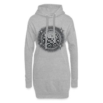 Disco Ball Party Retro années 70 Cadeau drôle - Sweat-shirt à capuche long Femme - gris chiné - Devant