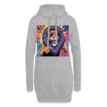 Frankensteen: The Chill King - Pop Art - Hoodie-Kleid - Grau meliert - Vorne