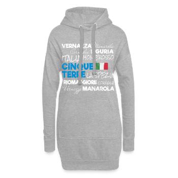 Cinque Terre La Spezia Italien Ligurien Souvenir - Hoodie-Kleid - Grau meliert - Vorne