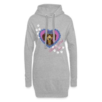 Ruhende B!tch Gesicht Weenie - Hoodie-Kleid - Grau meliert - Vorne