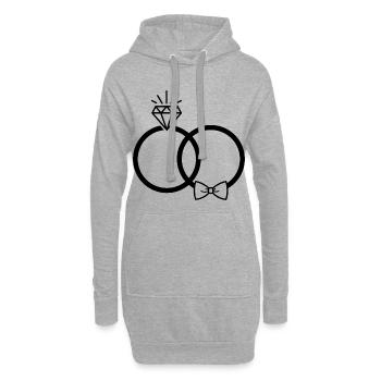 Eheringe - Hoodie-Kleid - Grau meliert - Vorne