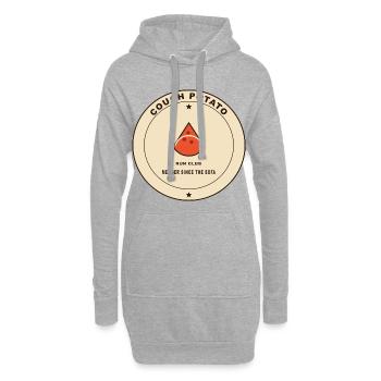 Couch Potato Run Club Logo - Hoodie-Kleid - Grau meliert - Vorne