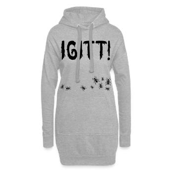 Igitt Ameisen - Hoodie-Kleid - Grau meliert - Vorne