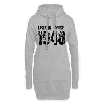 Légende depuis 1948 - Sweat-shirt à capuche long Femme - gris chiné - Devant