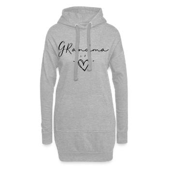 Grand-mère. Cadeau de grand-mère - Sweat-shirt à capuche long Femme - gris chiné - Devant