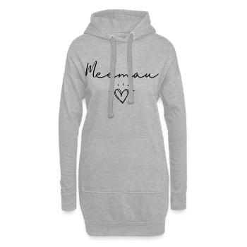 meemau. meemau gift - Hoodie Dress - heather grey - Front