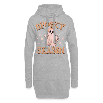 Halloween Spooky Season - Hoodie-Kleid - Grau meliert - Vorne