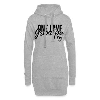 UN GRAND-PÈRE D’AMOUR. CADEAU DE GRAND-PÈRE - Sweat-shirt à capuche long Femme - gris chiné - Devant