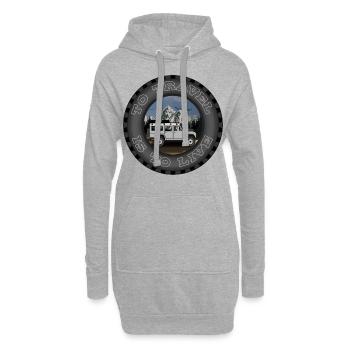 VOYAGER, C’EST VIVRE - Sweat-shirt à capuche long Femme - gris chiné - Devant