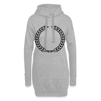 kranz laurel symbol - Hoodie-Kleid - Grau meliert - Vorne