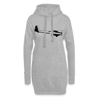 Motorsegler C-Falke - Hoodie-Kleid - Grau meliert - Vorne