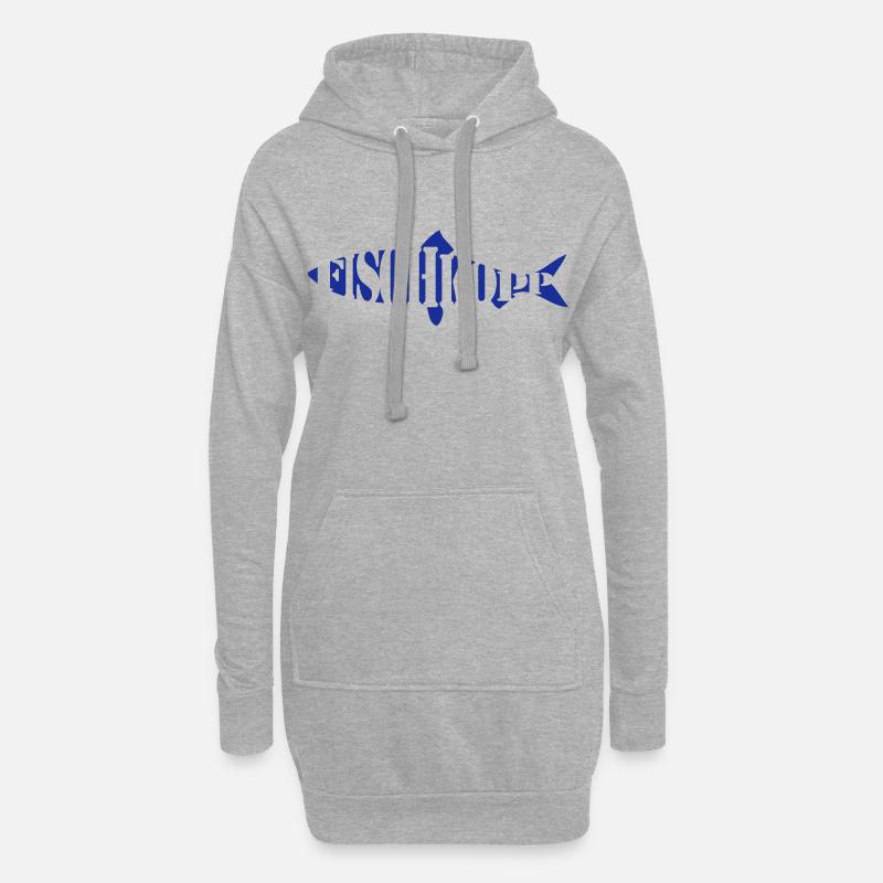 fischkopp - Hoodie-Kleid - Grau meliert