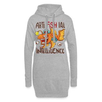 Artificial Intelligence - AI | .AI - Hoodie Dress - heather grey - Front