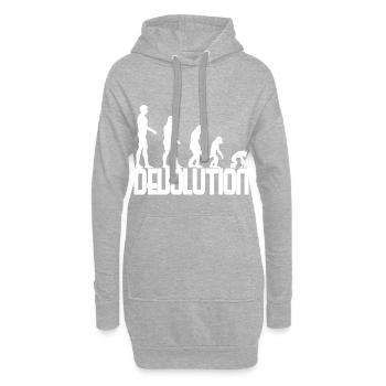 Devolution Evolution simple design - Hoodie Dress - heather grey - Front