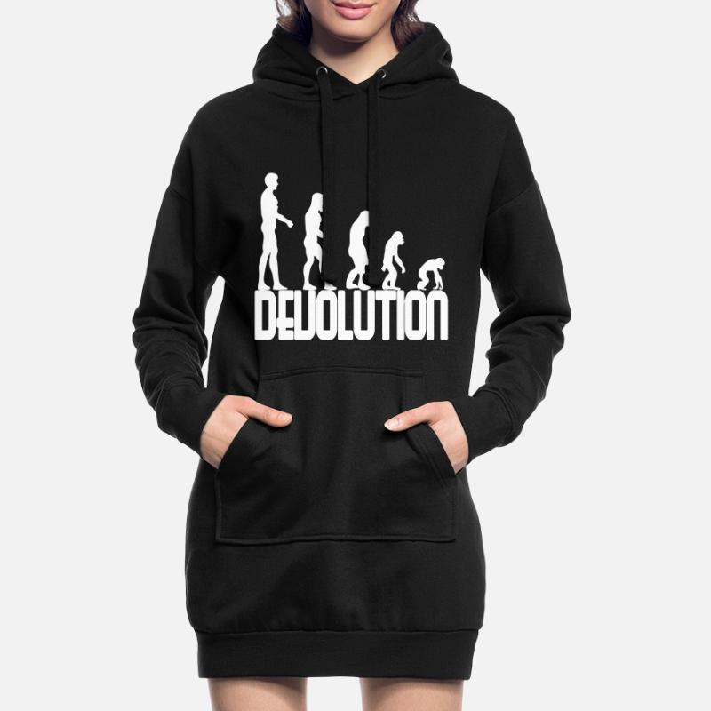 Devolution Evolution simple design Hoodie Dress