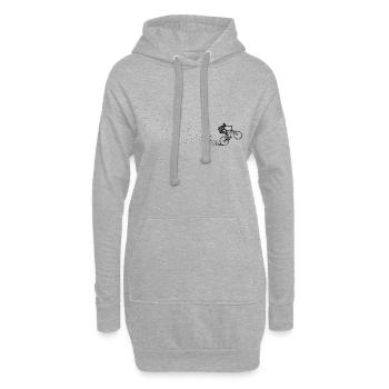 Radsport Mountainbike - Hoodie-Kleid - Grau meliert - Vorne