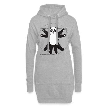 Panda Vinci - Hoodie-Kleid - Grau meliert - Vorne
