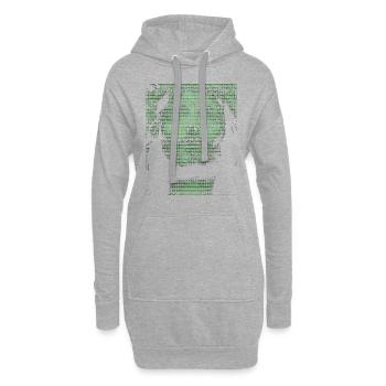 Digital Jesus - Hoodie Dress - heather grey - Front