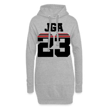 Jga 23 Maillot Enterrement de vie de jeune fille - Sweat-shirt à capuche long Femme - gris chiné - Devant