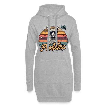 Drôle de cadeau - Pas de problama - Sweat-shirt à capuche long Femme - gris chiné - Devant