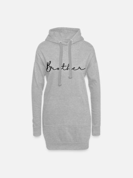 Bruder. Bruder Geschenk - Hoodie-Kleid - Grau meliert