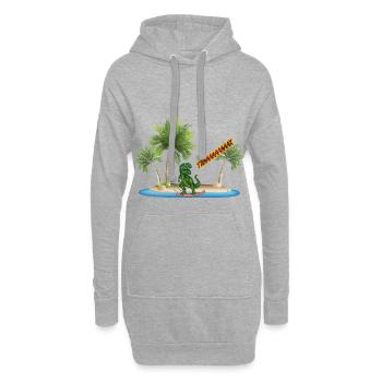 Islands Tropical TRAAAAAAAX - Hoodie-Kleid - Grau meliert - Vorne