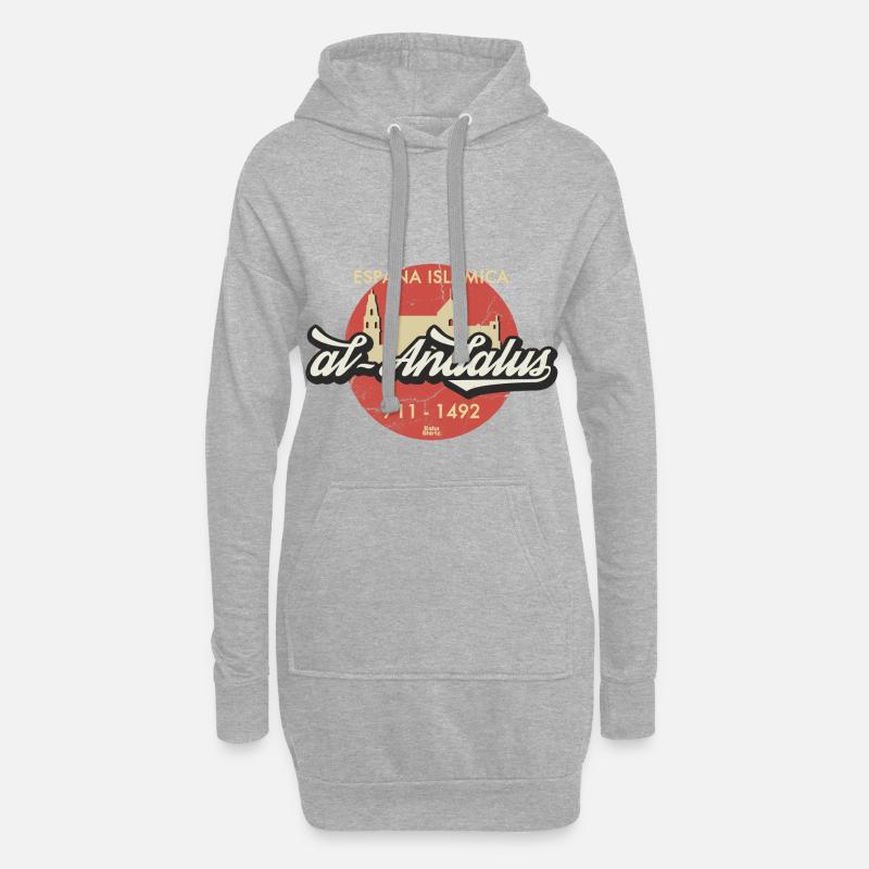 Al Andalus - Hoodie-Kleid - Grau meliert