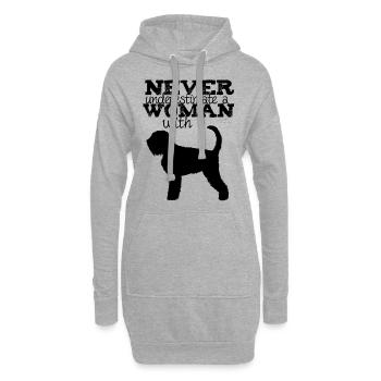 neverunderestimateblackru - Hoodie-Kleid - Grau meliert - Vorne
