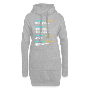 Des choses que nous n'avons pas aimées Musique Années 80 Années 70 - Sweat-shirt à capuche long Femme - gris chiné - Devant