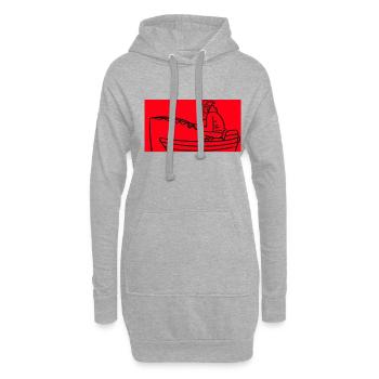 Pêche pêcheur passe-temps pêche pêche sportive - Sweat-shirt à capuche long Femme - gris chiné - Devant