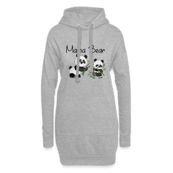 maman ours - Sweat-shirt à capuche long Femme - gris chiné - Devant