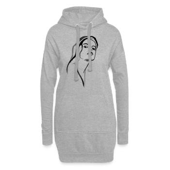 Retro Goddess - verleiht Superkräfte! - Hoodie-Kleid - Grau meliert - Vorne