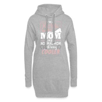 Le sort de cheval « mama de cheval » - Sweat-shirt à capuche long Femme - gris chiné - Devant