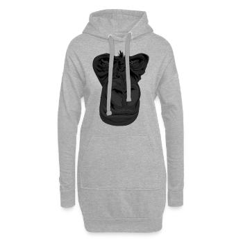 Gorilla - Hoodie Dress - heather grey - Front