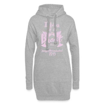 JGA-I bims avec la mariée ici - Sweat-shirt à capuche long Femme - gris chiné - Devant