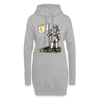 Bitcoin Astronaut To The Moon BTC Crpyto Bit Coin - Hoodie-Kleid - Grau meliert - Vorne