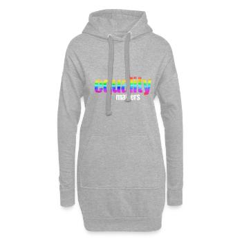 Problèmes d'égalité entre les sexes - Sweat-shirt à capuche long Femme - gris chiné - Devant