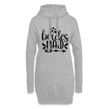 Brides Maid - Hochzeit - Hoodie-Kleid - Grau meliert - Vorne