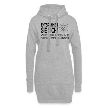 Arzt Spruch - Hoodie-Kleid - Grau meliert - Vorne