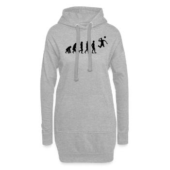 Faustball Fistball Faustballer Sportler Evolution - Hoodie-Kleid - Grau meliert - Vorne