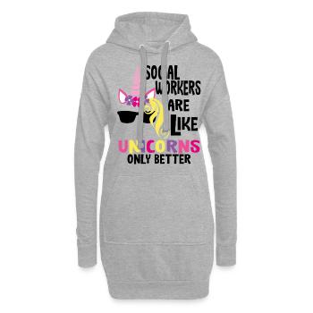 Soziale Arbeit Sozialarbeiter Damen Geschenk - Hoodie-Kleid - Grau meliert - Vorne