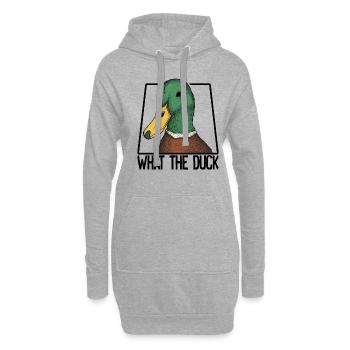 What the Duck Lustig Ente WTF Wortspiel Enten Witz - Hoodie-Kleid - Grau meliert - Vorne