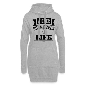 Wiener Schnitzel Österreich Fleisch - Hoodie-Kleid - Grau meliert - Vorne