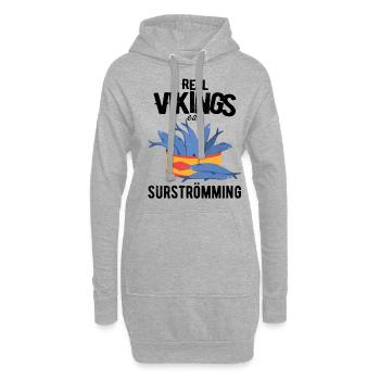 Surströmming Scandinavie Suède Vikings - Sweat-shirt à capuche long Femme - gris chiné - Devant