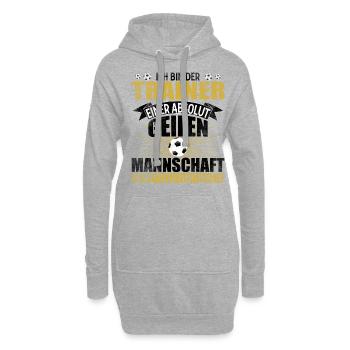 Fussball Trainer Fussballverein lustig Geschenk - Hoodie-Kleid - Grau meliert - Vorne