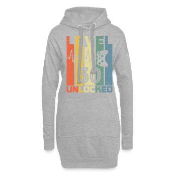 Level 30 Unlocked Fun 30 Years Old Video Gamer 30t - Hoodie-Kleid - Grau meliert - Vorne