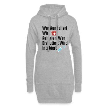 Krankenschwester Geschenk - Hoodie-Kleid - Grau meliert - Vorne