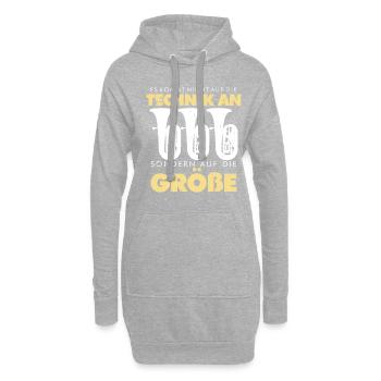 Tuba nicht auf die Technik Blasmusik Tubist Tuba - Hoodie-Kleid - Grau meliert - Vorne